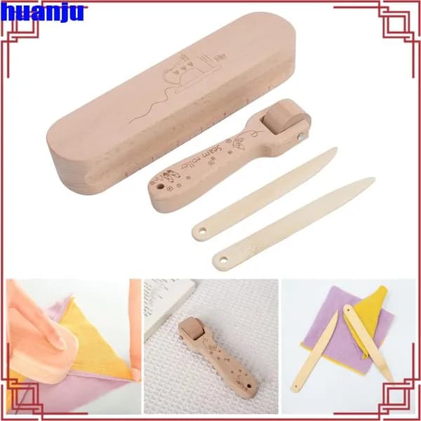Beech Wood Seam Roller, высококачественный инструмент для сглаживания швов, для швейных работ и декора