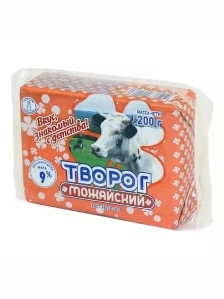 Творог Можайское мдж 9% БЗМЖ 200 г