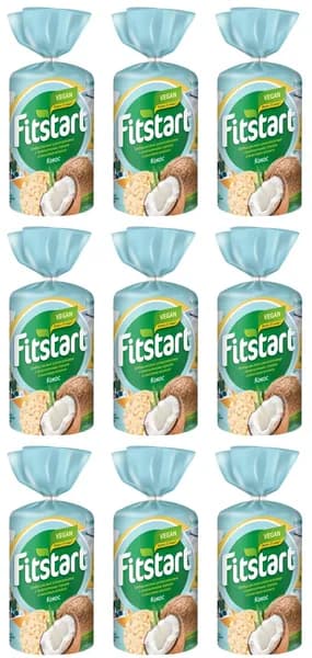 Fitstart Хлебцы рисовые Кокос, 100 г, 9 шт