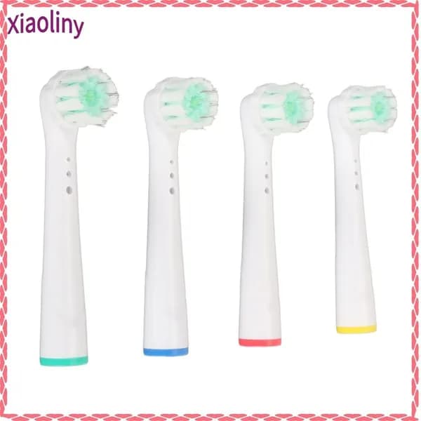 Насадки для зубной щётки, совместимость с Oral B, мягкие щетинки, 4 шт, гигиена десен