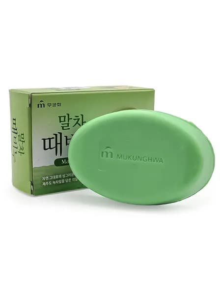Mukunghwa Мыло для тела и лица отшелушивающее антиоксидантное Зеленый чай Matcha Body Soap, 90 г