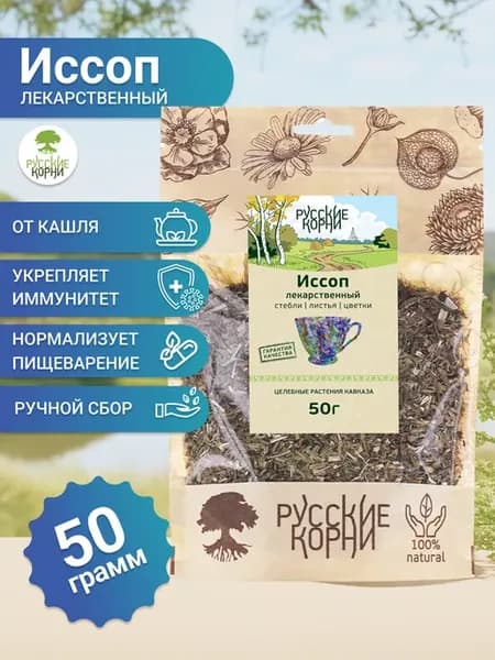 Иссоп лекарственный трава от кашля, гриппа и простуды