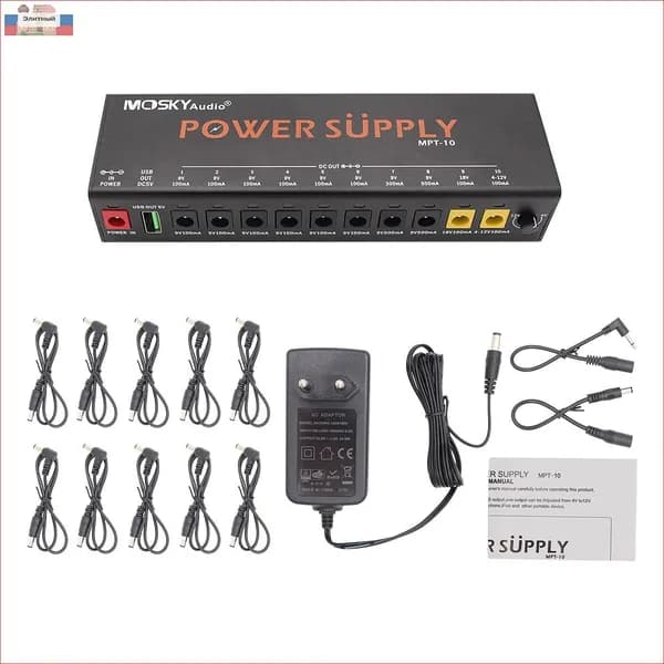 Гитарный источник питания MPT-10 POWER SUPPLY с USB-портом / Блок питания для педалей гитарных эффектов