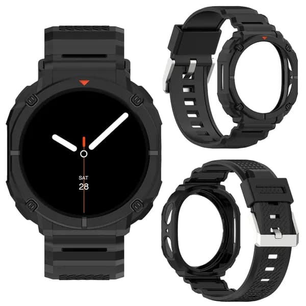 Чехол-браслет для Samsung Galaxy Watch 9 и Watch 8, 44 мм, из ТПУ с нержавеющей сталью