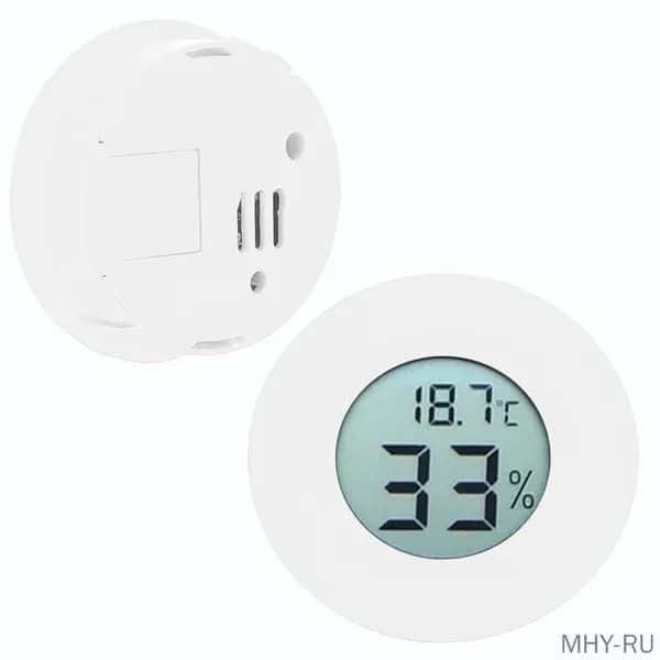 Миниатюрный термометр из ABS с встроенным гигрометром и цифровым дисплеем, предназначенный для точного измерения температуры во внутреннем
