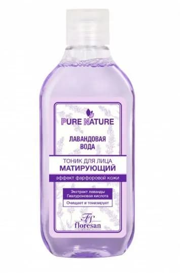 Floresan Тоник Floresan Pure Natural "Матирующий. Лавандовая вода" эффект фарфоровой кожи, 300 мл