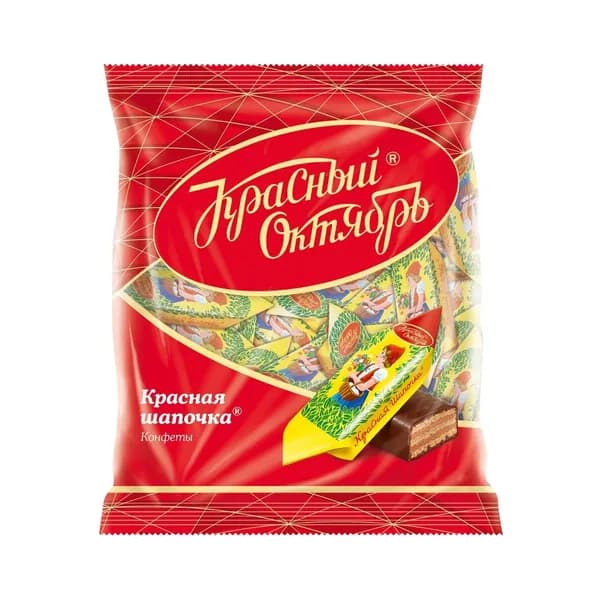 Конфеты шоколадные Красный Октябрь Красная шапочка, с вафельной начинкой, 250 г