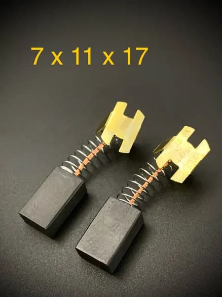 Угольные щетки 7х11х17 №586 для Интерскол ЛШМ-100/1200, 2 шт
