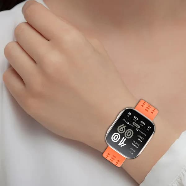 Силиконовый ремешок для часов Amazfit Bip Max и BiP6, 22 мм, оранжевый, с быстросъёмным креплением