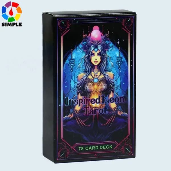 Вдохновленная неоновой картой Таро Inspired Neon Tarot Card