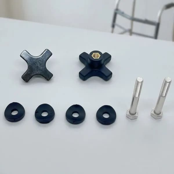 Набор из 2 рифленых кнопок для ходунков с винтами m6 и шайбами, универсальные регулировочные