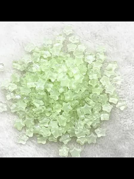 Изумрудные стеклянные звездочки-бусины, 8 мм, 30 шт, Цвет 4