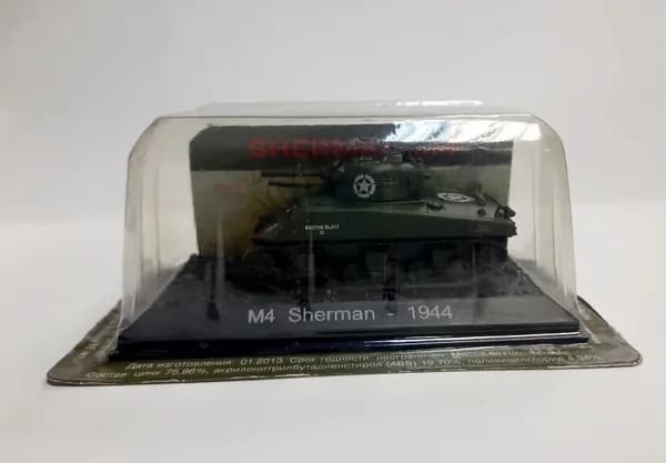 "Танки мира", модель M4 Sherman - 1944 (в коробке-блистере)