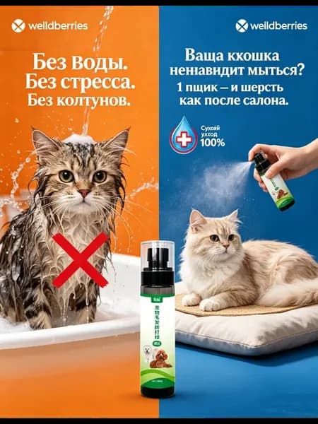 спрей от колтунов шерсти кошек