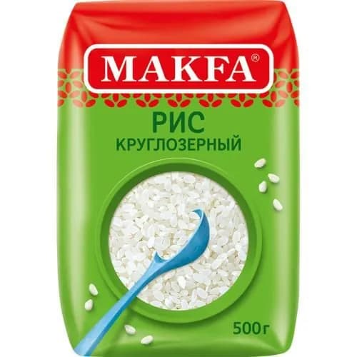Makfa Рис шлифованный круглозерный, 500 г