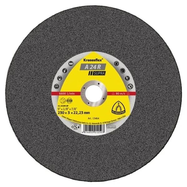 Круг отрезной Klingspor A 24 R Supra 125 x 2.5 x 22.23 мм, 231857