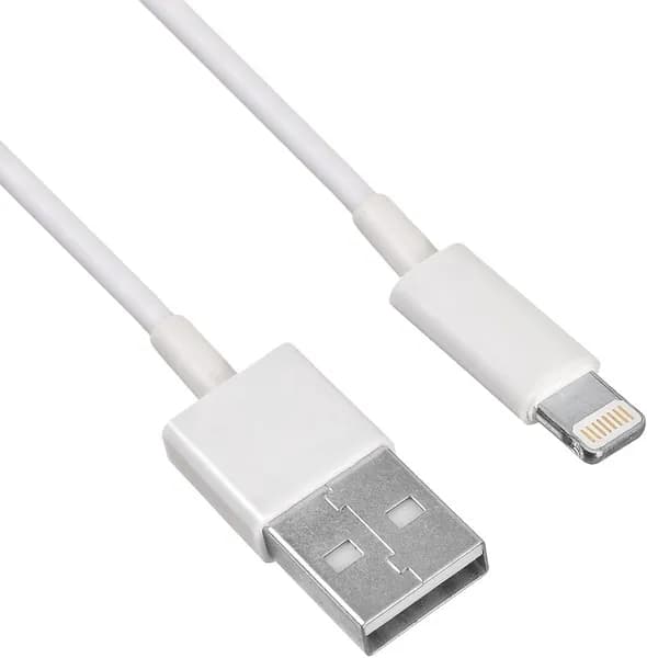 Кабель KINGPRICE KP-USBAL-1.5m, Lightning (m) - USB (m), 1.5м, 2.4A, белый