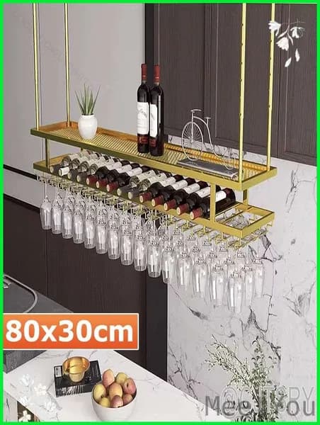 Подвесная винная полка/шкаф, металлическая, 80 см, для дома и бара