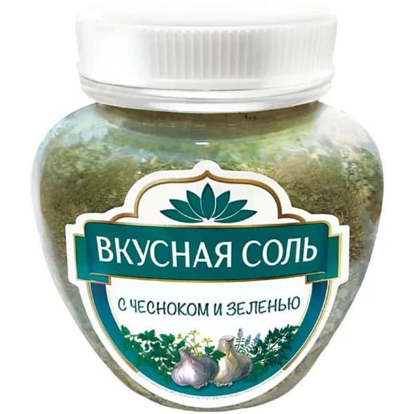 Вкусная соль с чесноком и зеленью, 400г