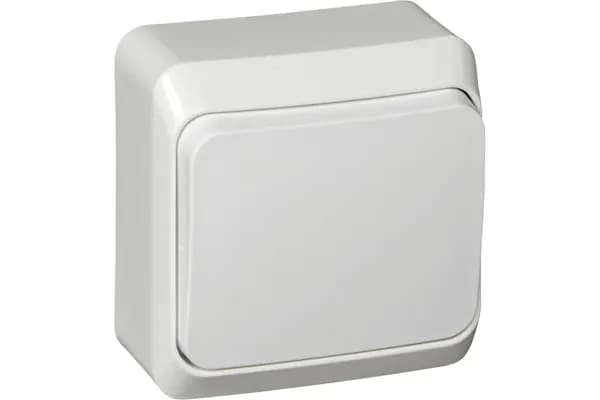 Переключатель О/У 1-клавишный белый ЭТЮД Systeme Electric (BA10-004B)-1 шт