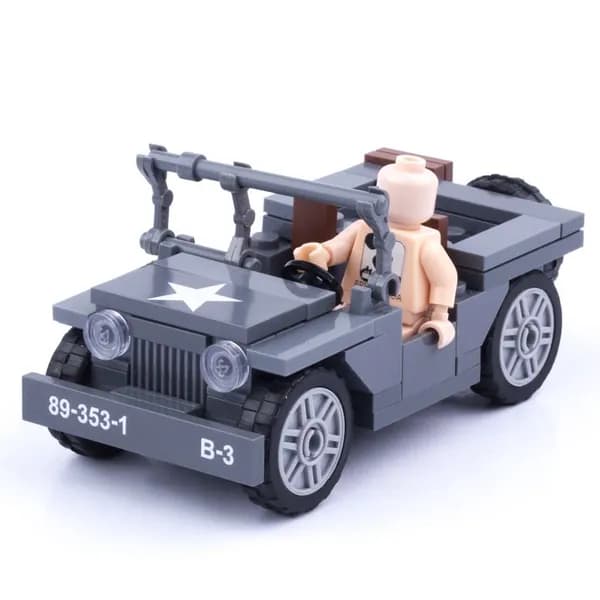Конструктор "Внедорожник Willis Jeep" 1:35, 280 деталей - Историческая модель полиции из ABS-пластика, коллекционный макет