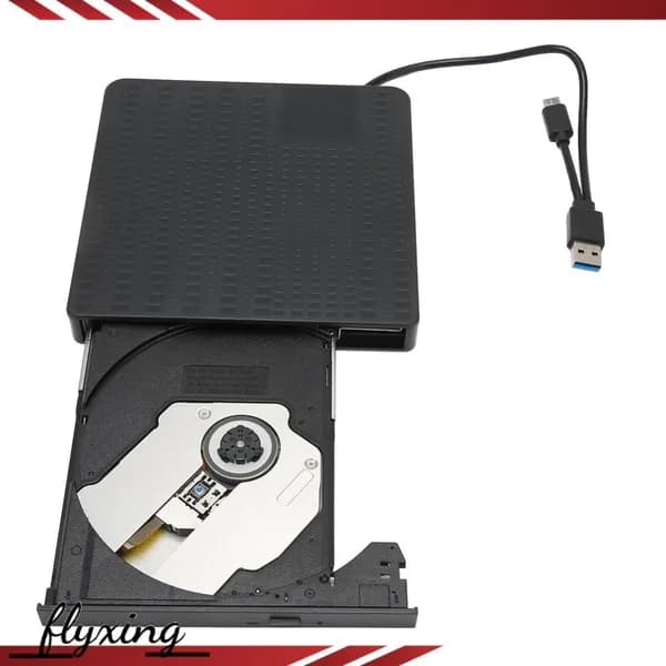 Внешний CD DVD драйв, тихий, поддержка USB3.0 и Type C, для различных устройств