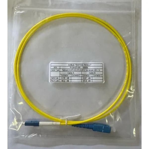 Патчкорд оптический simplex LC/UPC-SC/UPC, одномодовый (9/125 мкм, G657A1), LSZH, диаметр 3.0 мм, длина 5 м