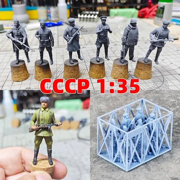 3Dпечать, фигурки солдат из смолы, модельнаборы советских или российских солдат, масштаб 1/35, неокрашенные, требуют самостоятельной сборки