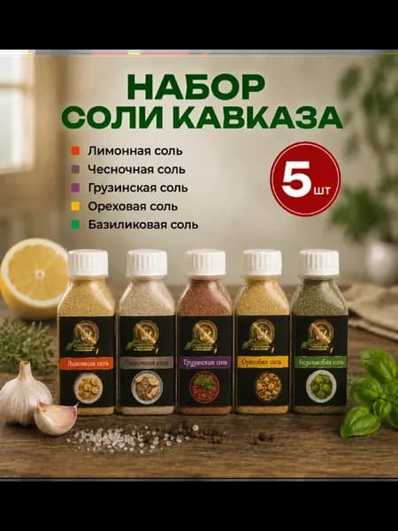 Соль пищевая с приправами, набор 2