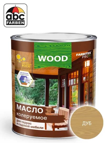 Масло для террас и садовой мебели дуб 3л