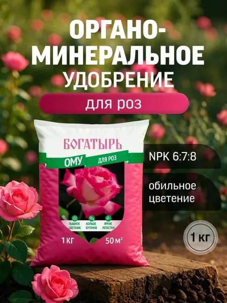 Удобрение ОМУ для роз Богатырь 1кг