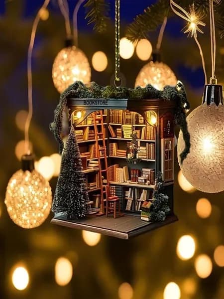 Акриловые книжные украшения для Рождественской елки