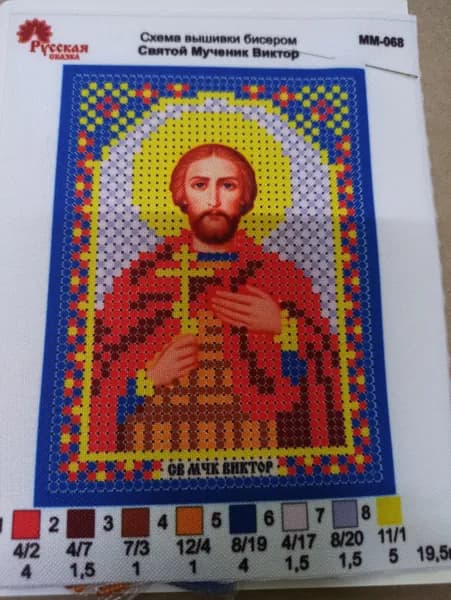 Набор РУССКАЯ СКАЗКА ММН-068 Св. Мученик Виктор 8*11 см.
