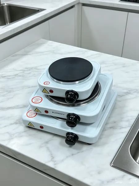 Комбинированная настольная плита SKU06053, белый
