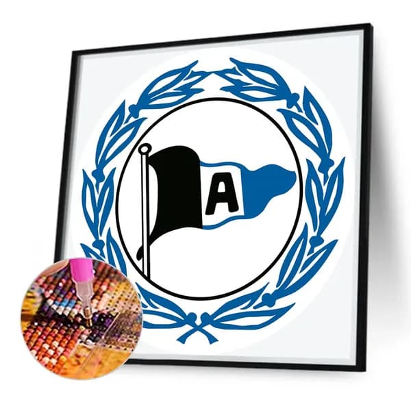 Диамантная картина LP1283 с логотипом футбольного клуба Билефельд, 40 40 см, из смолы