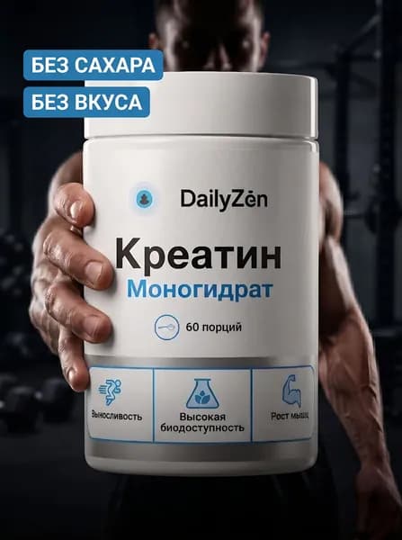 Креатин Моногидрат Микронизированный Creatine Monohydrate Micronized, без вкуса, нейтральный, 300 грамм