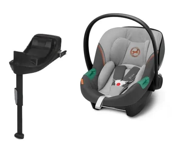 Детское автокресло Cybex Aton S2 i-Size с isofix базой One i-Size, цвет Lava Grey, группа 0+, с рождения до 12 мес, с 0 до 13 кг