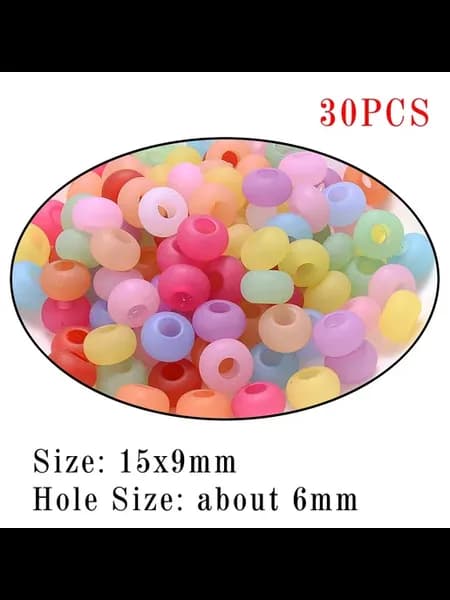 Бусины акриловые круглые разноцветные 14-30pcs