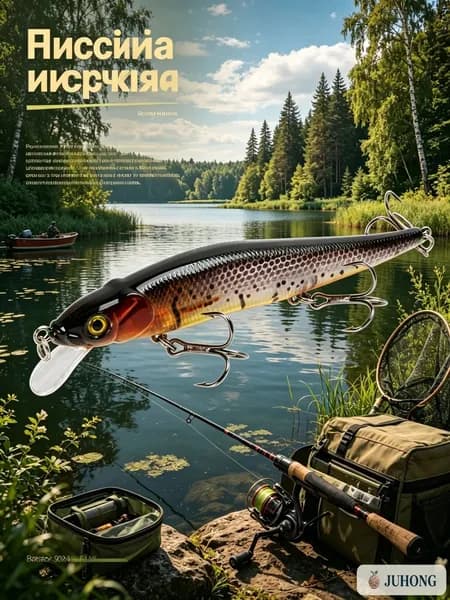 Пластиковая воблер-минноу 11,5 см / 14 г, цвет 8#, плавающая с медленным погружением, для ловли на спиннинг