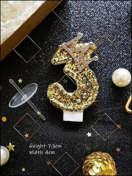 Свечи для торта цифра 3 "1" 8.5 см 1 шт