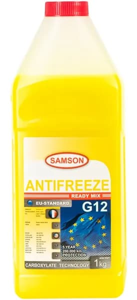 Антифриз готовый раствор eu-standard g12 ж лтый -37 c 1кг SAMSON 803351