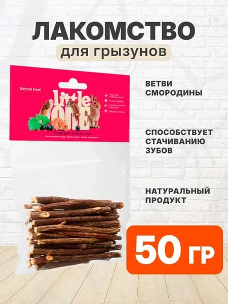 Лакомство Ветви смородины для грызунов 1 уп