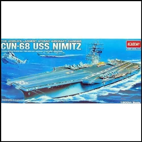 Сборная модель авианосца Uss Nimitz Academy 14213, качественный 1/800