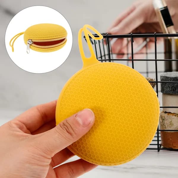 Желтый силиконовый чехол для менструальной чаши, для хранения и переноски