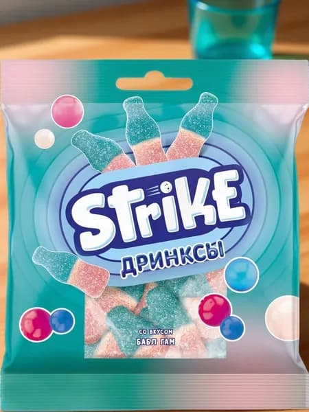 Strike Дринксы бабл гам Мармелад жевательный 70г
