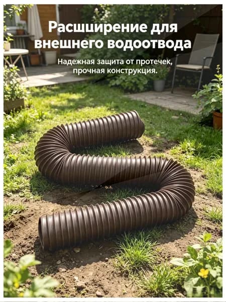Наружная дренажная труба для дождевой воды, телескопическая удлинительная дренажная труба, 1,4 м