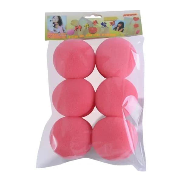Набор для укладки ленивых вьющихся волос sleeping curly hair sponge ball-розовый