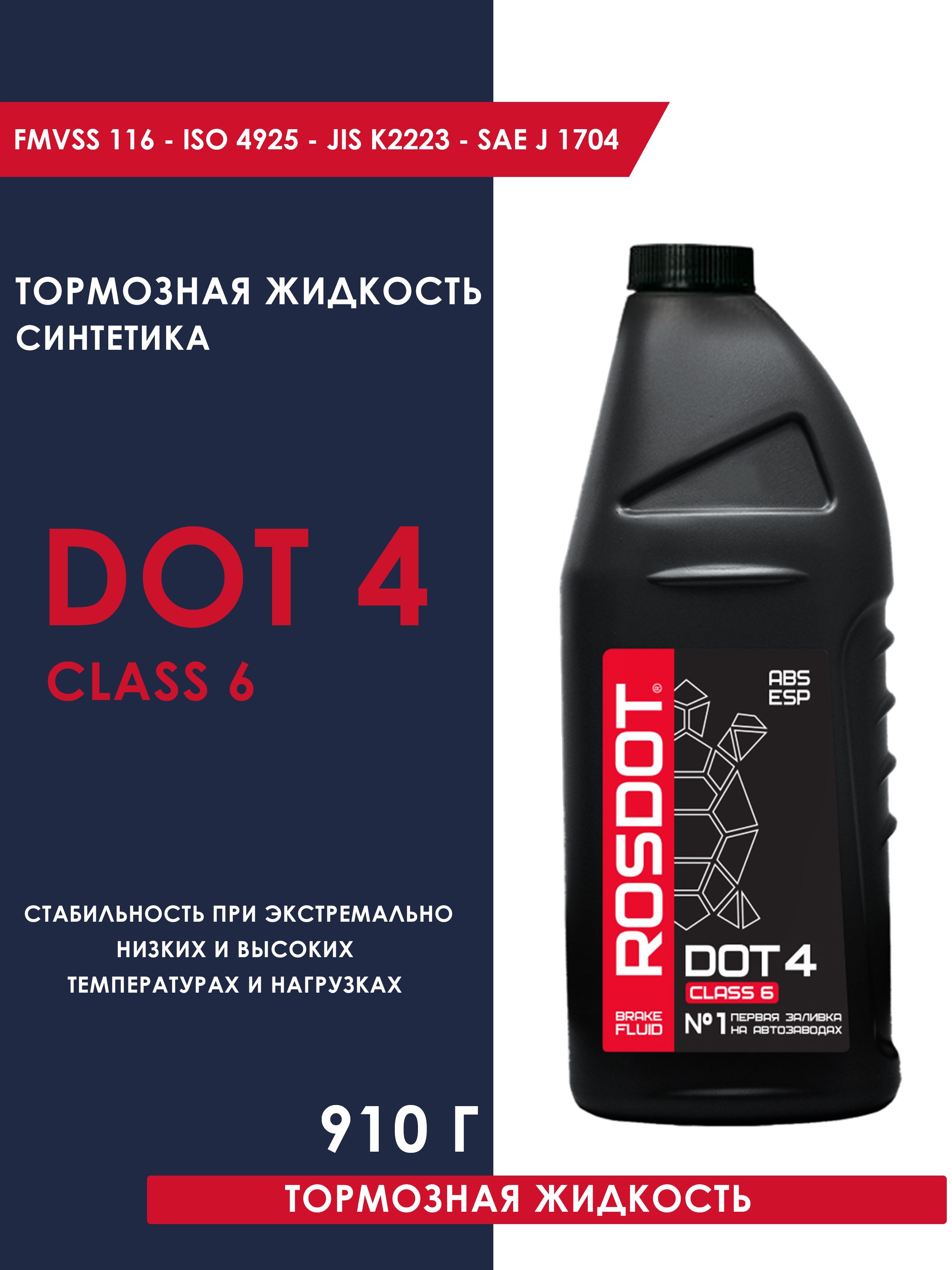 Тормозная жидкость ROSDOT 6 910г