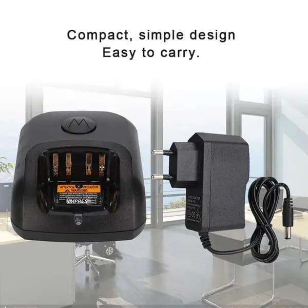 Зарядное устройство для раций Motorola XIR P8268 DP4400 DP4800 DP4801 DEP550 DEP570 DP2000 DP2400 DP2600, размер 14.5*9.5*5cm, комплект: база для зарядки, адаптер питания
