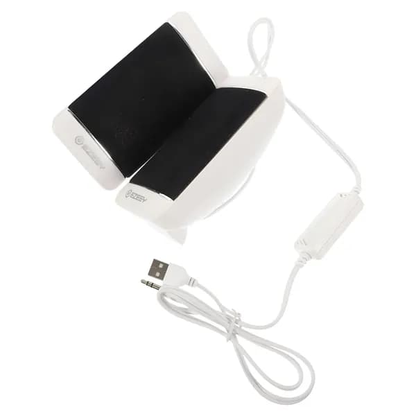 GJX компьютерные колонки 2 шт. с USB питанием, мультимедийные стерео динамики для ноутбуков и ПК (белые).